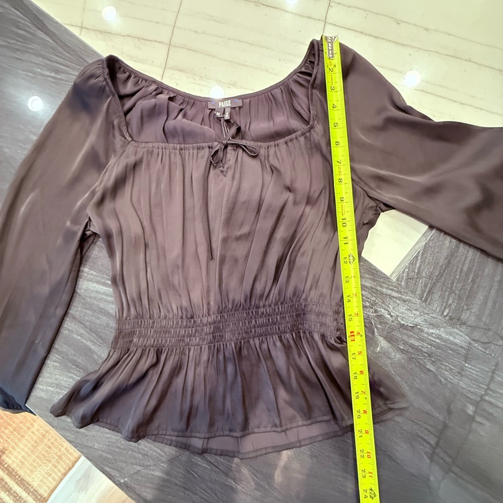 PAIGE Black Peplum Blouse - Picture 8 of 13